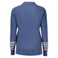 Blue Cotton Women Sweater