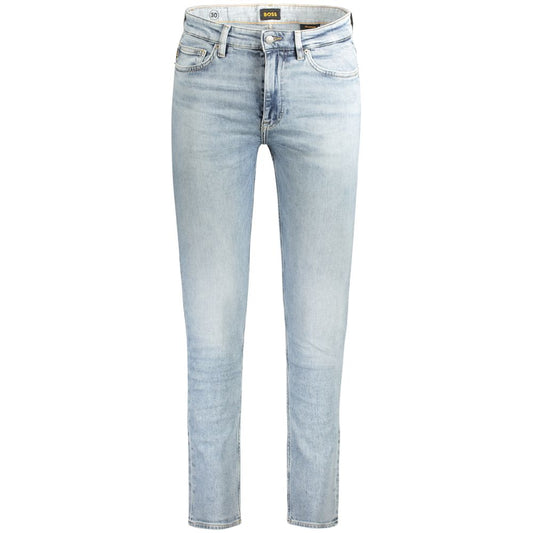 Light Blue Cotton Jeans & Pant