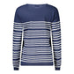 Blue Cotton Women Sweater