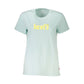 Light Blue Cotton Women T-Shirt