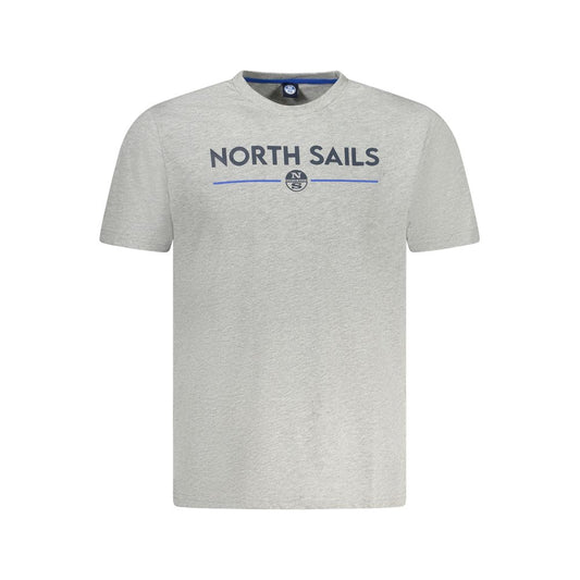 Gray Cotton Men T-Shirt