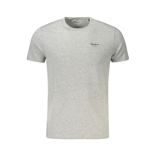Gray Cotton Men T-Shirt