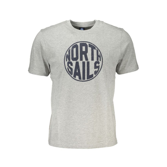 Gray Cotton Men T-Shirt