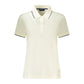 White Cotton Women Polo Shirt