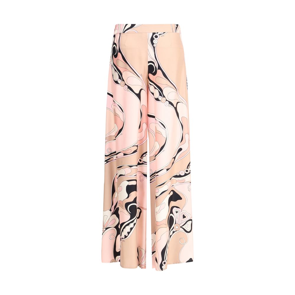 Orchid print silk Pants