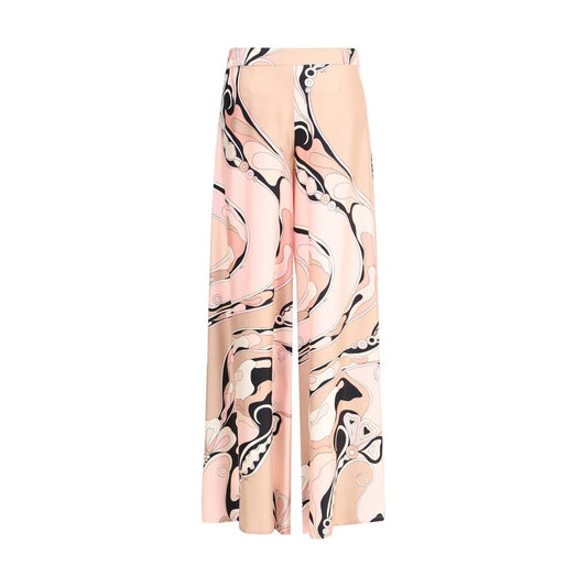 Orchid print silk Pants