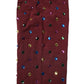 Maroon Nylon Crystal Embellished Pantyhose Tights
