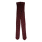 Maroon Nylon Crystal Embellished Pantyhose Tights