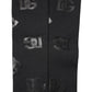 Black DG Logo Monogram Wool Stretch Arm Sleeves
