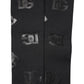 Black DG Logo Monogram Wool Stretch Arm Sleeves