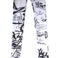 White Graffiti Cotton Over Calf Stockings Socks