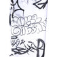 White Graffiti Cotton Over Calf Stockings Socks