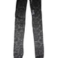 Black Floral Lace Cotton Stretch Stockings Socks