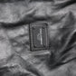 Black Lambskin Leather Full Zip Biker Jacket