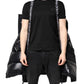 Black Nylon Full Zip Hooded Parka Jacket