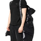 Black Nylon Full Zip Hooded Parka Jacket