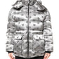 Silver Logo Full Zip Hooded Quilted Jacket