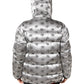 Silver Logo Full Zip Hooded Quilted Jacket
