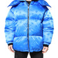 Blue Logo Full Zip Hooded Quilted Jacket