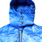 Blue Logo Full Zip Hooded Quilted Jacket