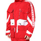 Red White Nylon Full Zip Windbreaker Jacket