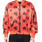 Orange DG Heart Full Zip Men Bomber Jacket