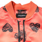 Orange DG Heart Full Zip Men Bomber Jacket