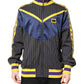 Black Striped Logo Full Zip Bomber Jacket