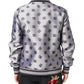 Gray Logo Monogram Full Zip Bomber Jacket
