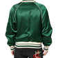 Green Floral DG Logo Full Zip Bomber Jacket