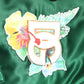 Green Floral DG Logo Full Zip Bomber Jacket