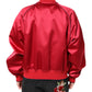 Red Floral Patch Full Zip Men Bomber Jacket