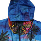 Multicolor Print Hooded Windbreaker Jacket
