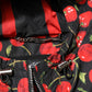 Black Cherry Print Hooded Windbreaker Jacket