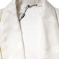 Ivory Silk Logo Men Wrap Robe Coat Jacket