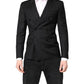 Black MARTINI Double Breasted Coat Blazer