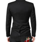 Black MARTINI Double Breasted Coat Blazer