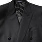 Black MARTINI Double Breasted Coat Blazer