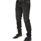 Gray Washed Cotton Skinny Denim Jeans