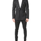 Black Striped SICILIA Formal 2 Piece Suit