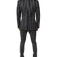 Black Striped SICILIA Formal 2 Piece Suit