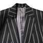 Black Striped SICILIA Formal 2 Piece Suit