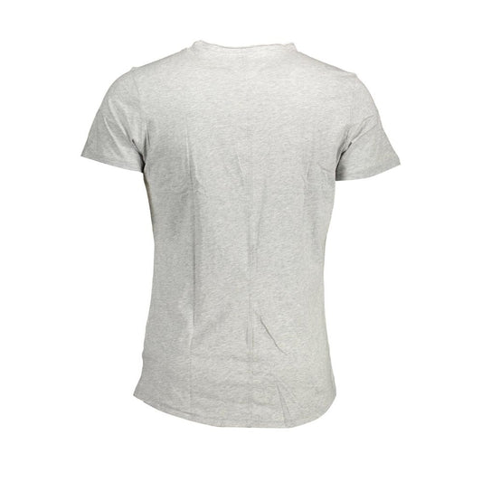 Gray Cotton Men T-Shirt