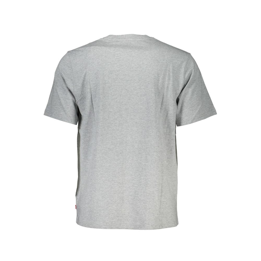 Gray Cotton Men T-Shirt