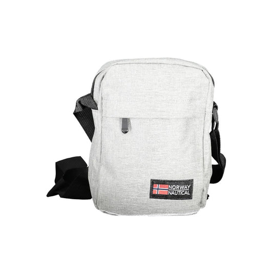 Gray Polyester Men Shoulder Bag
