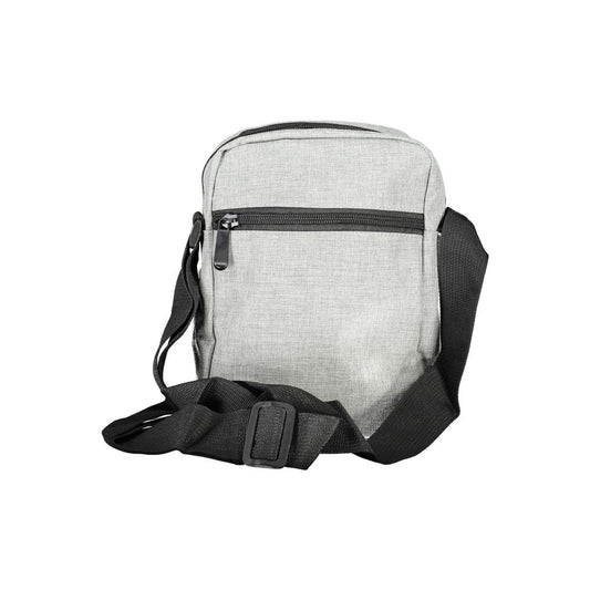 Gray Polyester Men Shoulder Bag