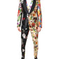 Multicolor Floral SICILIA Silk 3 Piece Suit