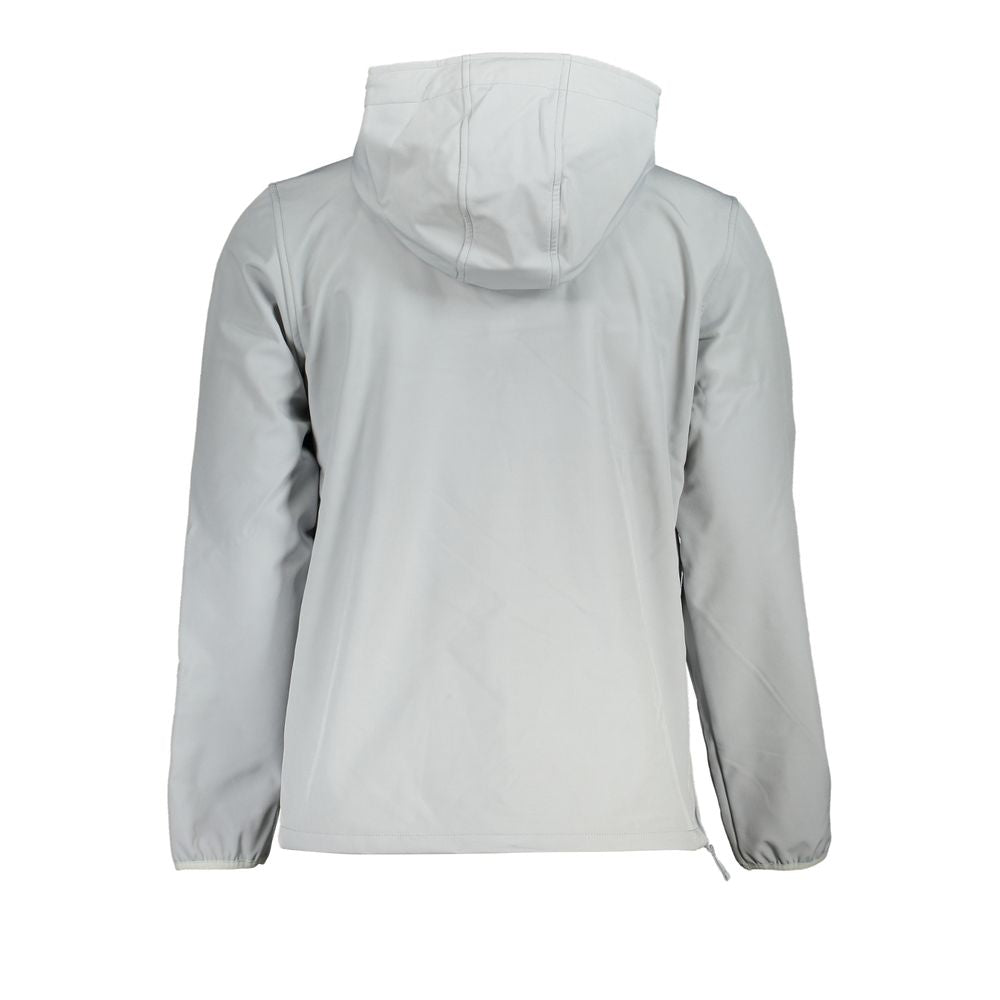 Gray Polyester Men Jacket