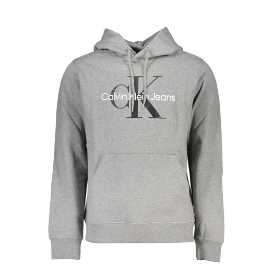 Gray Cotton Men Sweater