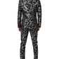 Black Gray MARTINI Jacquard Men 3 Piece Suit